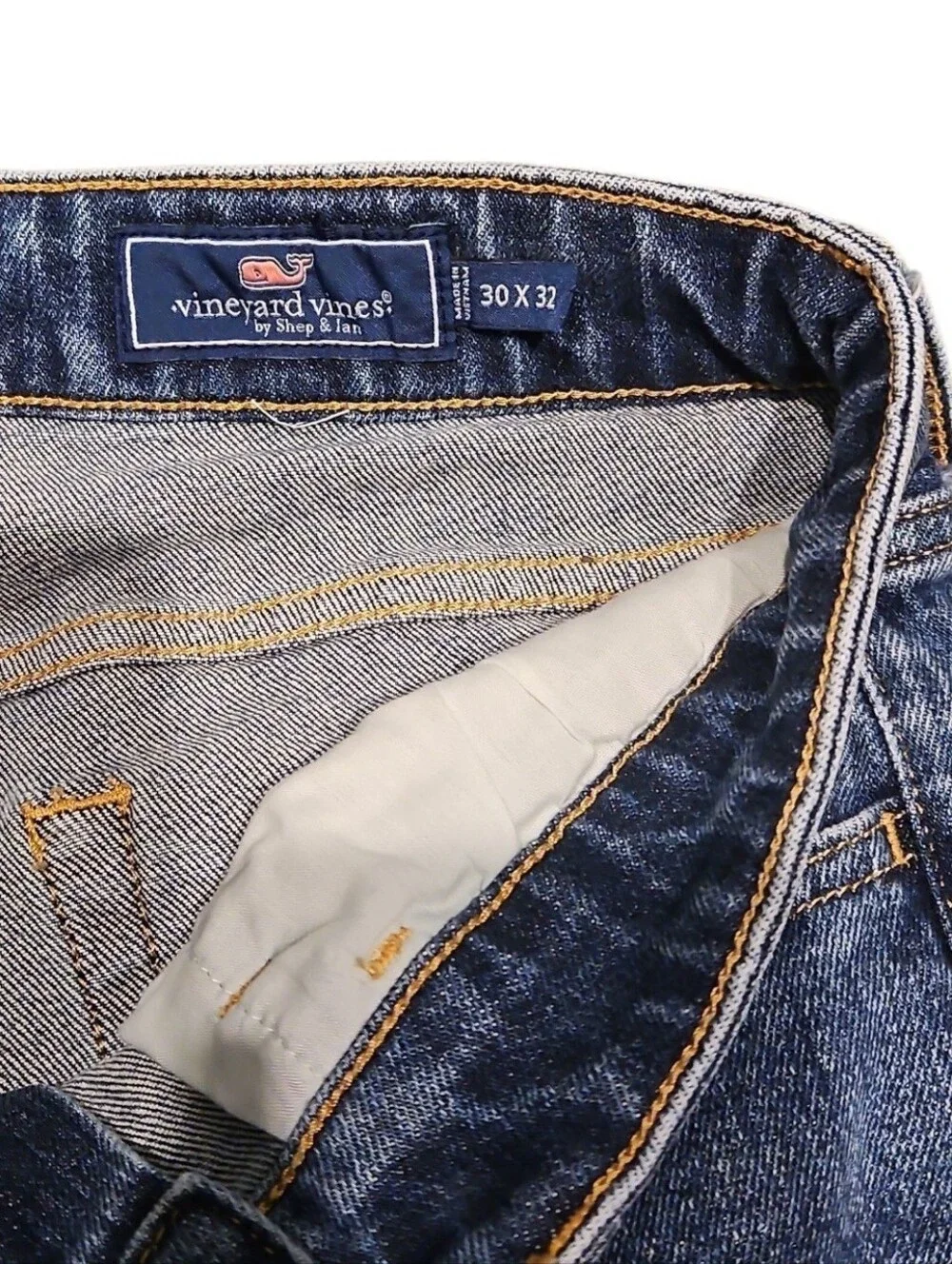 Vineyard Vines Men's Slim Straight Blue Jeans 30x32
